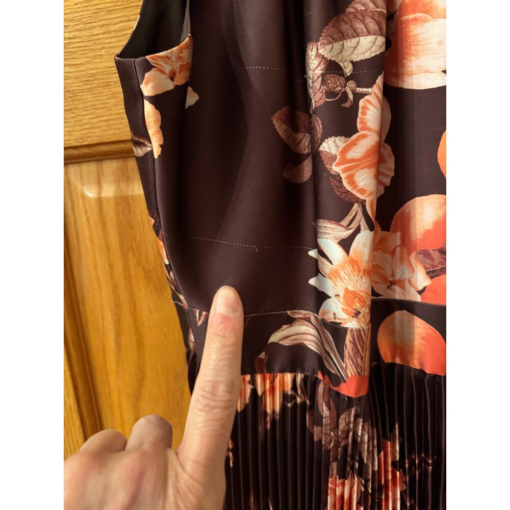 Eliza J Floral Print Sleeveless Midi Dress - Size 12 (see narrative) - Picture 4 of 10